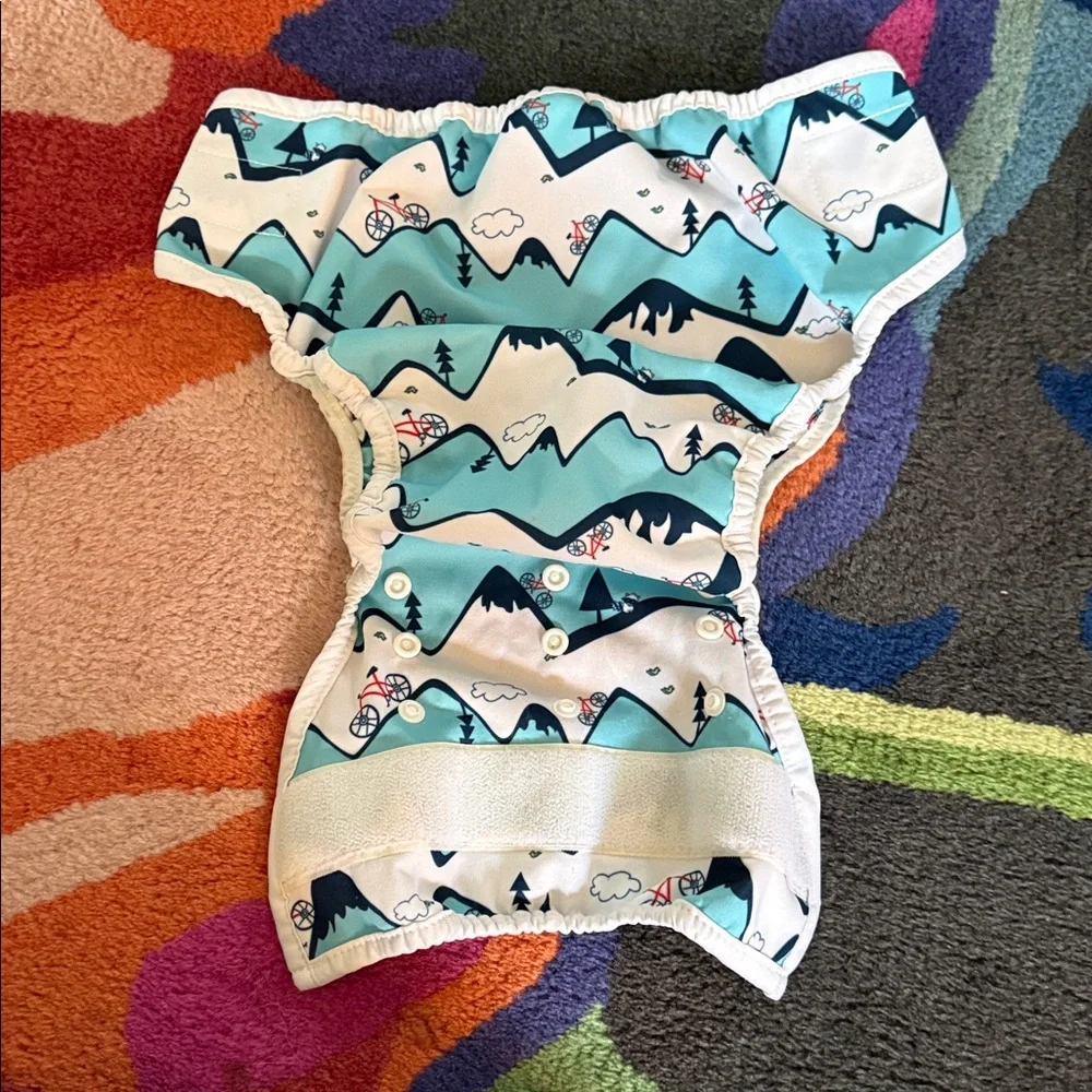 Thirsties diaper cover, GUC, size Two, Velcro closure, adjustable snaps